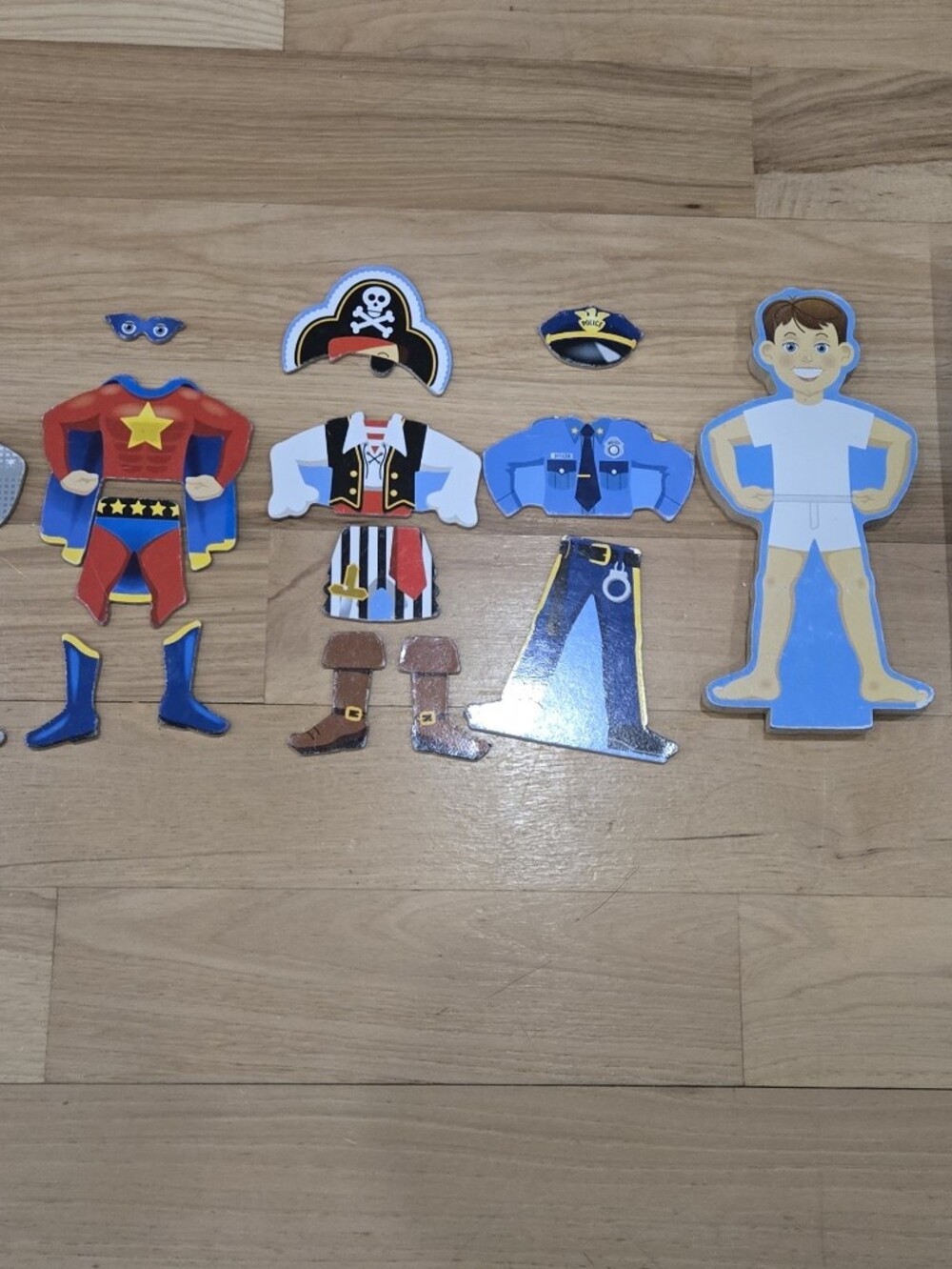 Melissa & Doug Blue Police Dress-Up Magnetic Toy Set for Kids - Picture 3 of 13